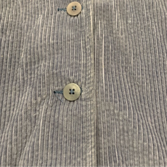 Nordstrom Dusty Blue Corduroy Button Up Shacket - Picture 2 of 6